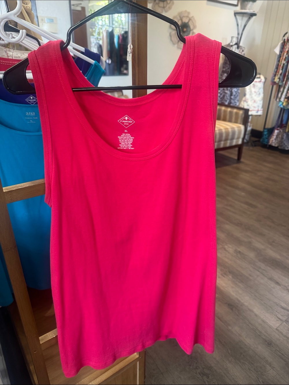 St. John's Bay Hot Pink Scoop Neck Tank Top
